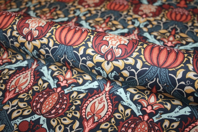 William Morris 'Granada Indigo' Bomuld