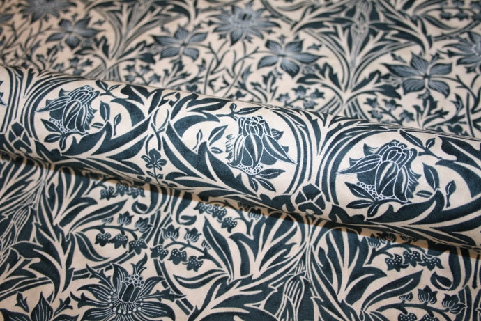 William Morris 'Bluebell Indigo' Bomuld