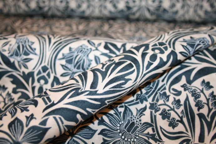 William Morris 'Bluebell Indigo' Bomuld
