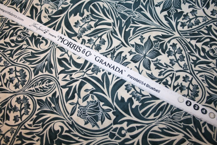 William Morris 'Bluebell Indigo' Bomuld