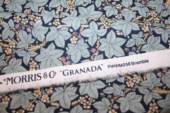 William Morris 'Bramble Indigo' Bomuld