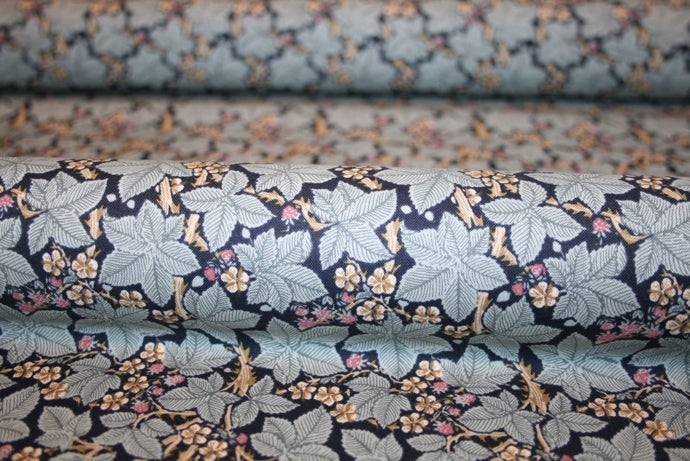 William Morris 'Bramble Indigo' Bomuld