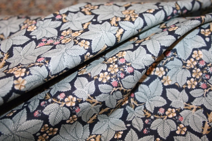 William Morris 'Bramble Indigo' Bomuld