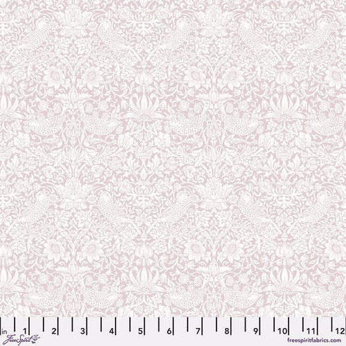 William Morris 'Pure Strawberry Thief Blush' Bomuld