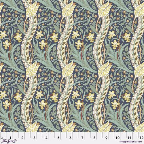 William Morris'Mini Daffodil Marine' Bomuld