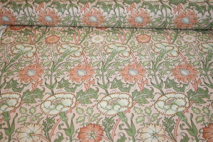 William Morris 'Pink & Rose Blush' Bomuld