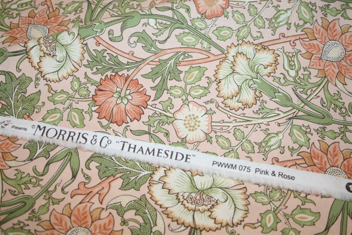 William Morris 'Pink & Rose Blush' Bomuld