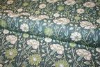 William Morris 'Mini Pink & Rose Marine' Bomuld