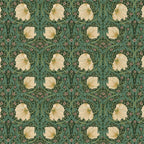 William Morris 'Small Pimpernel Green' Bomuld