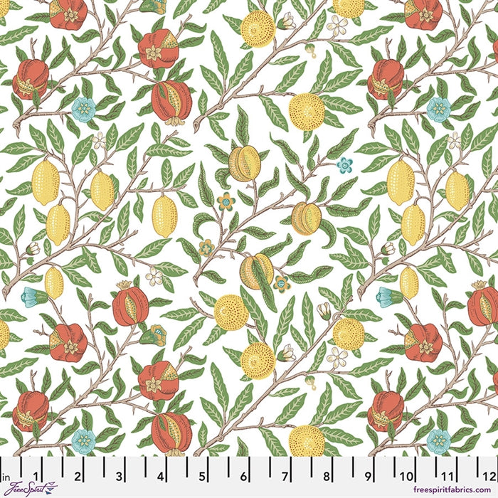 William Morris 'Fruit White' Bomuld
