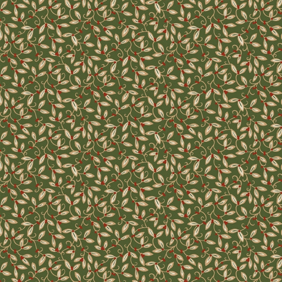William Morris 'Mistletoe Green' Bomuld