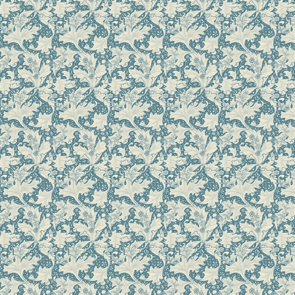 William Morris 'Small Wallflower Blue' Bomuld