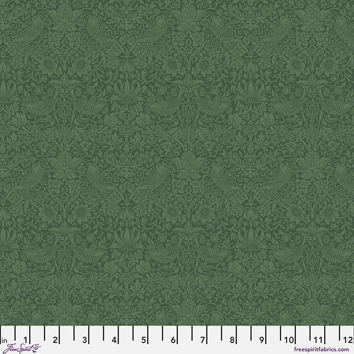 William Morris 'Tonal Strawberry Thief - Tump' Bomuld