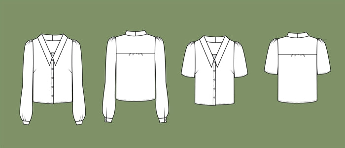 Patina - symønster til bluse (str. XS-7X) | Friday Pattern Company