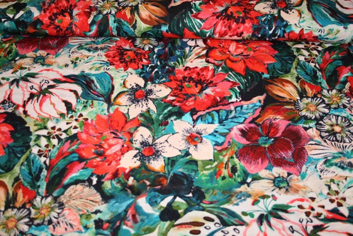 'Flowers Royal (red)' Jersey