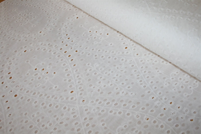 'Broderie Anglaise Lingua' Bomuld