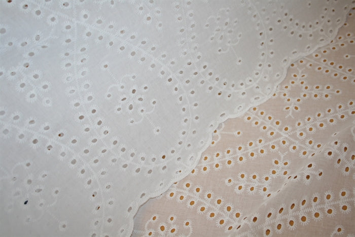 'Broderie Anglaise Lingua' Bomuld