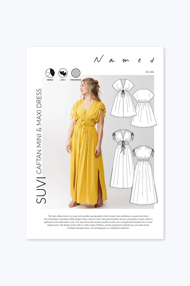 Suvi kaftan kjole symønster (str. XS-XXL) | Named
