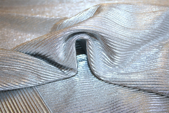 'Glossy Silver' Plissé
