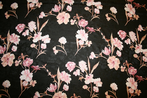 'Fiori Nero Jacquard' Silke