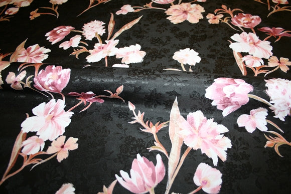 'Fiori Nero Jacquard' Silke