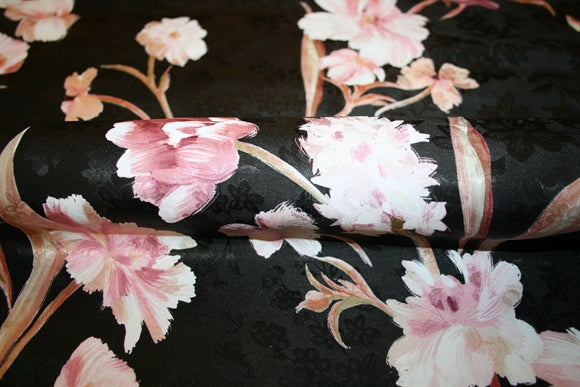 'Fiori Nero Jacquard' Silke