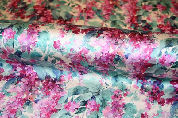 "Bougainvillea di Sogno'' Silke Viscose