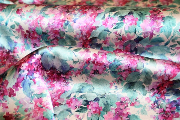 "Bougainvillea di Sogno'' Silke Viscose