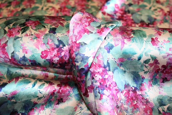 "Bougainvillea di Sogno'' Silke Viscose