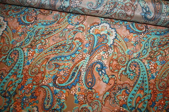 'Tesoro Turchese Paisley' Silke