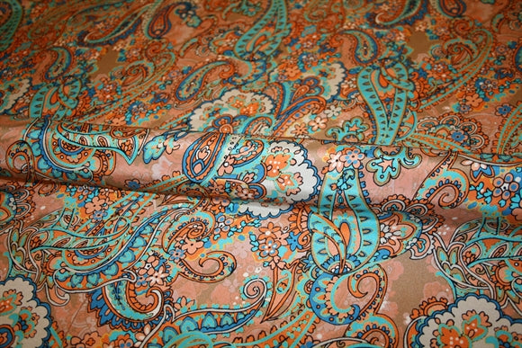 'Tesoro Turchese Paisley' Silke