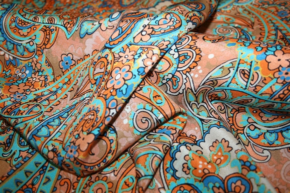 'Tesoro Turchese Paisley' Silke