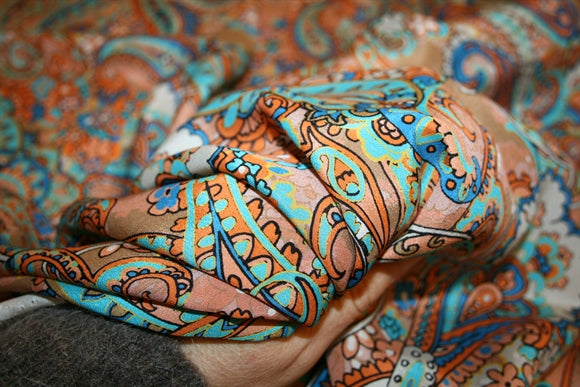 'Tesoro Turchese Paisley' Silke