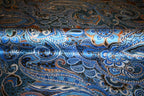 'Paisley Raso Blu' Silke
