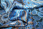 'Paisley Raso Blu' Silke