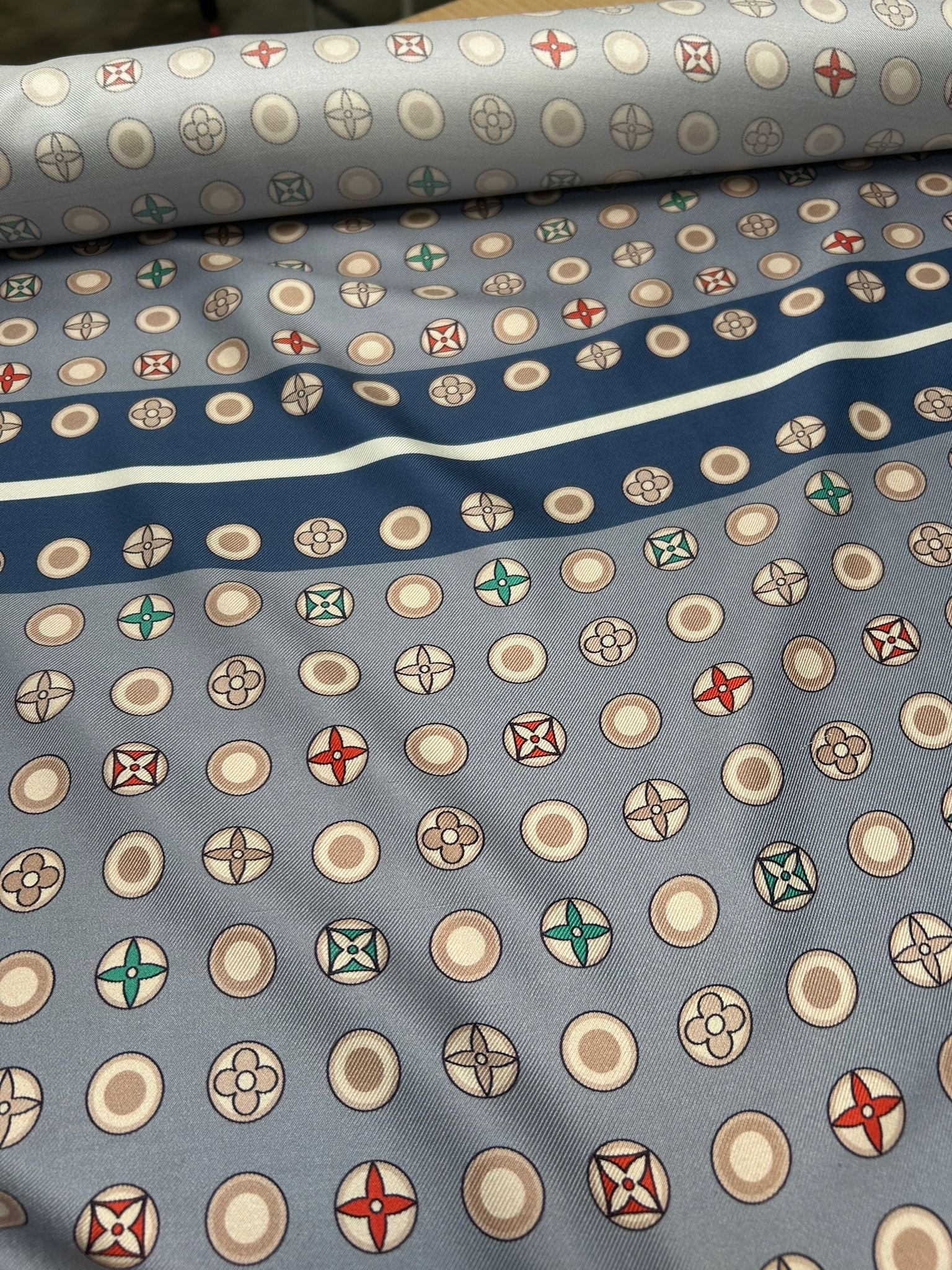 'Scarf LV Blu' Silke (2. sortering)*