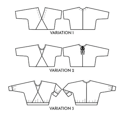 'Pinnacle' bluse & top symønster