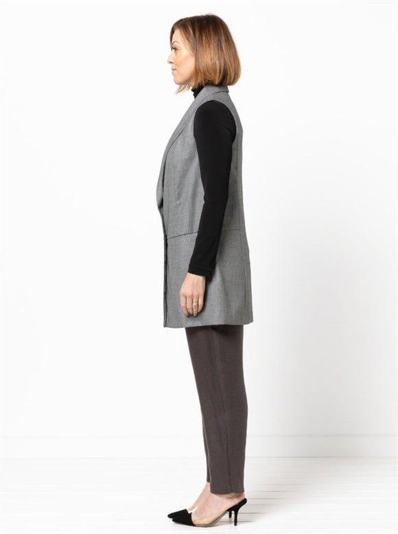 'Andrea' vest symønster (L)