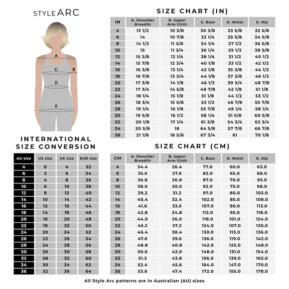 'Andrea' vest symønster (S)