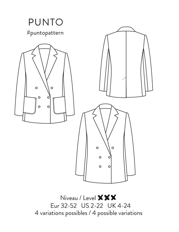 'Punto' blazer jakke symønster