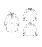 'Violette' bluse & kjole symønster (str. XS-XXXL) | Cousette