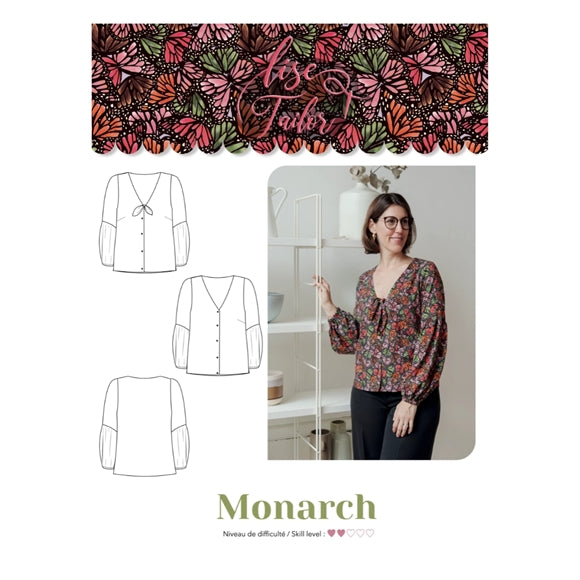 'Monarch' bluse symønster