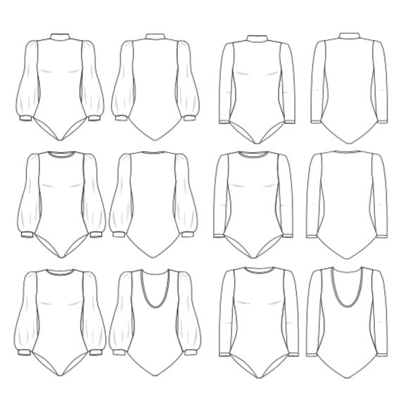 'Sora' bodystocking symønster