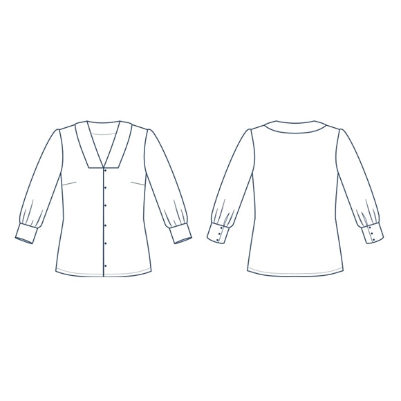 'Herbier' skjortebluse symønster