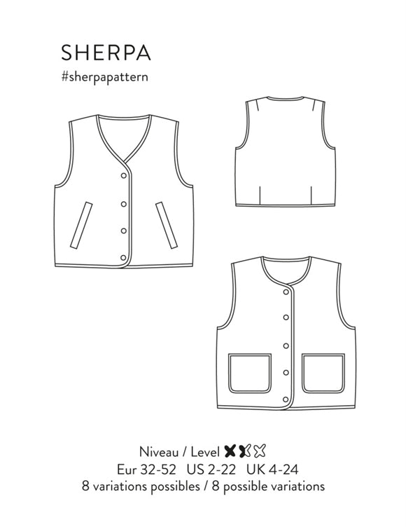 'Sherpa' vest symønster