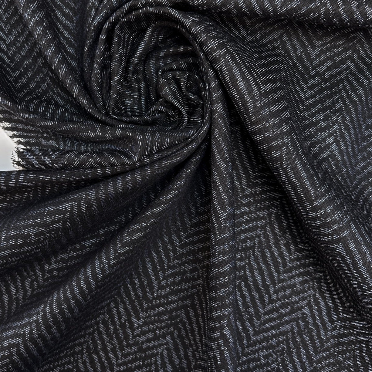 Grå sildeben denim - 100% tencel