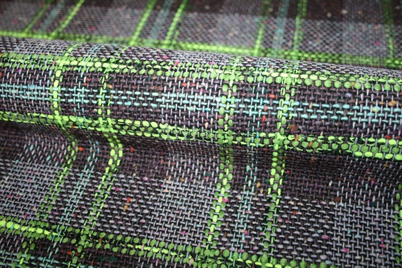 'Lilac Checks' Bouclé