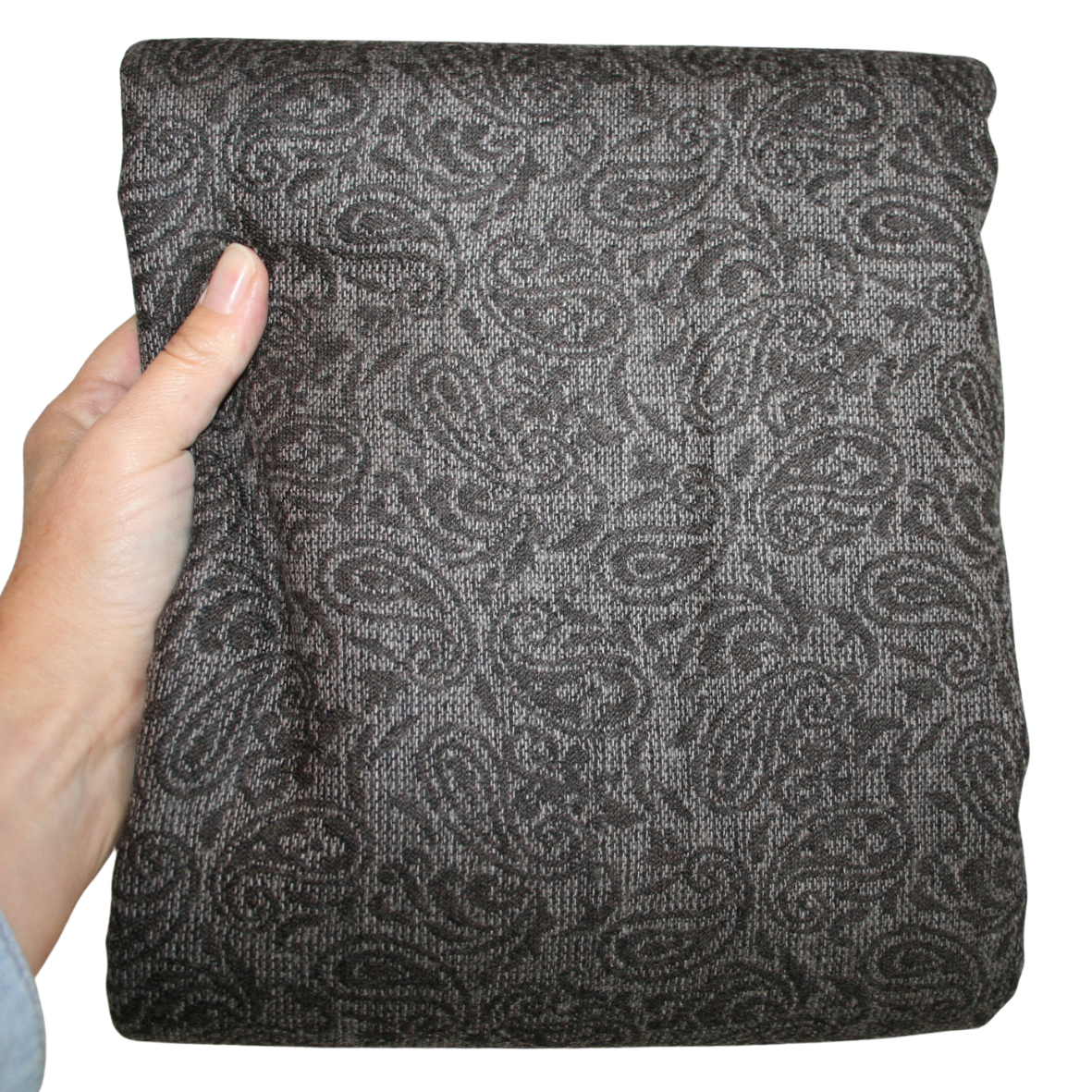 Stofrest 2,5 m. brun paisley uld