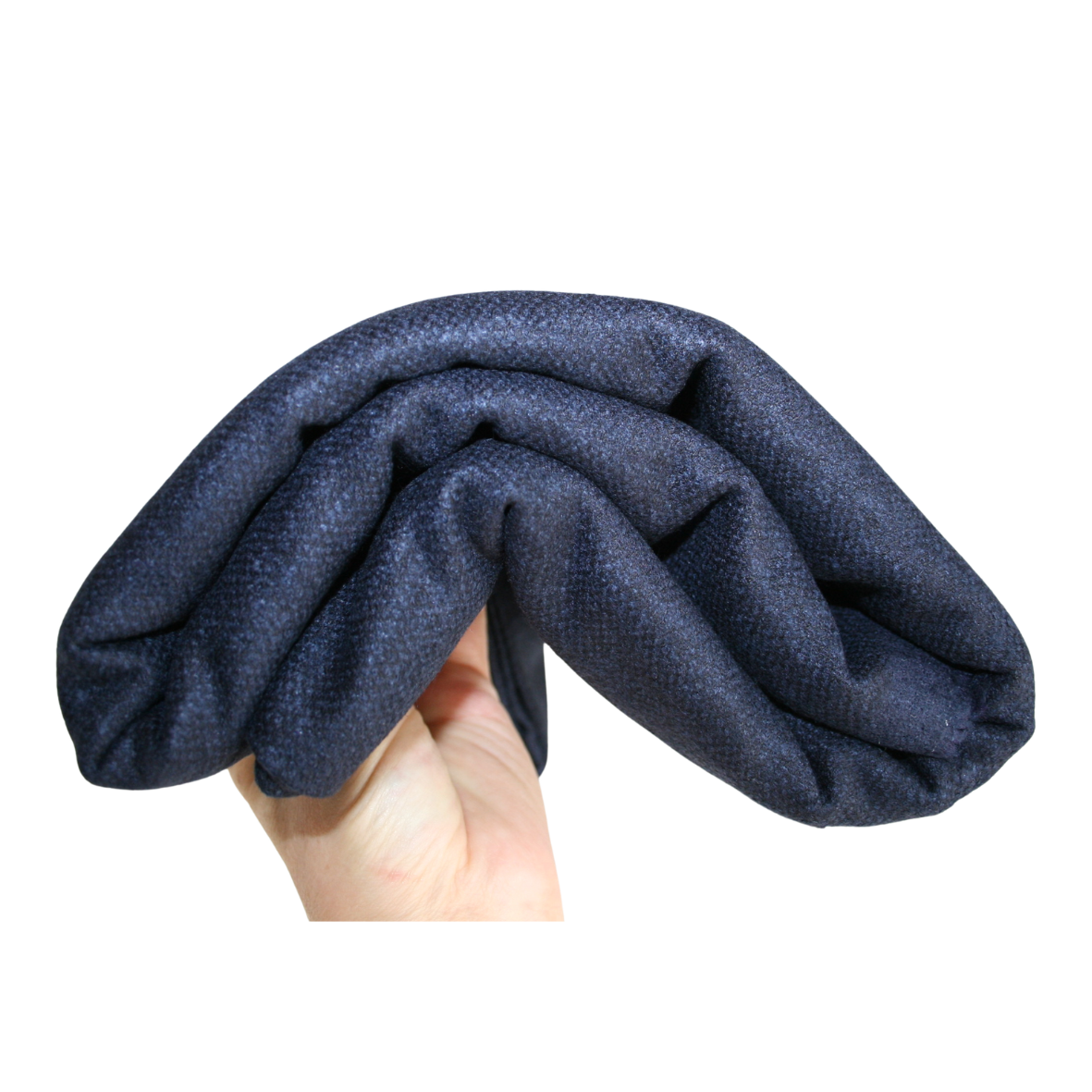 Stofrest 1,95 m. navy melange uld