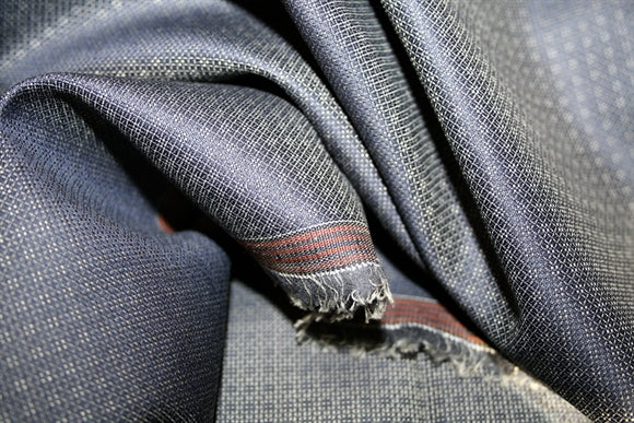 'Notte Acciaio Jacquard' Uld - Viskose